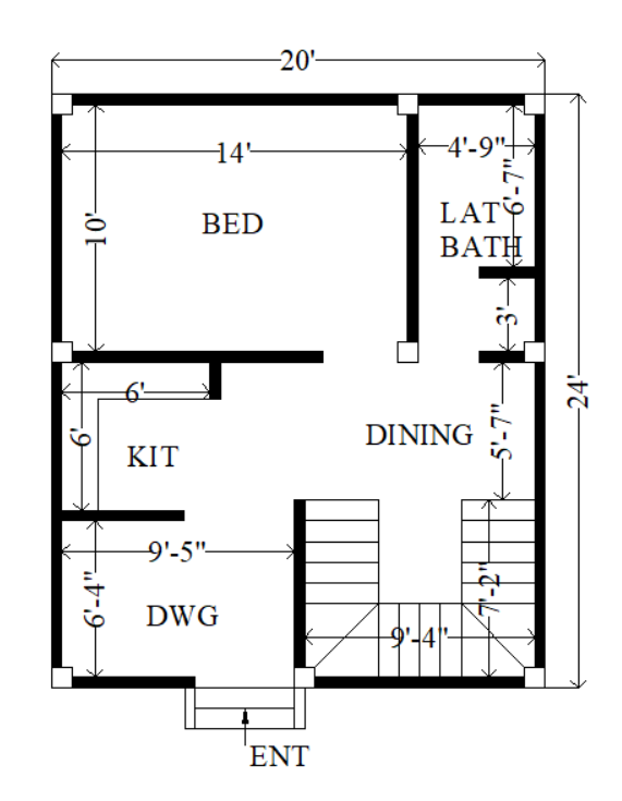 20 x 24 small ghar ka naksha