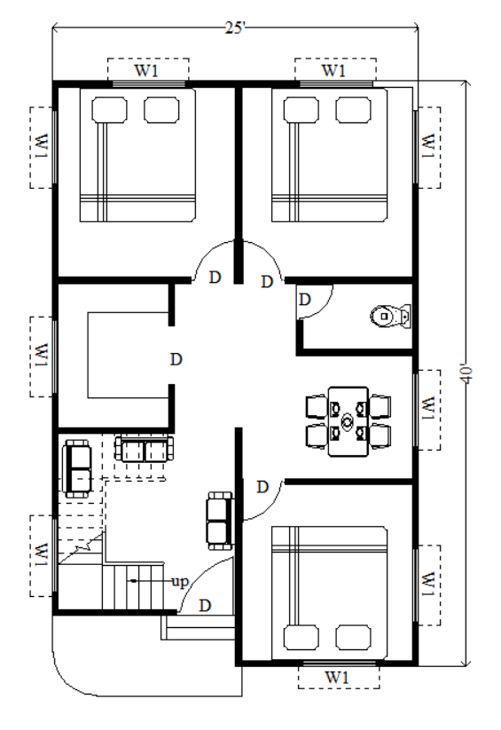 1000 sqft house plan