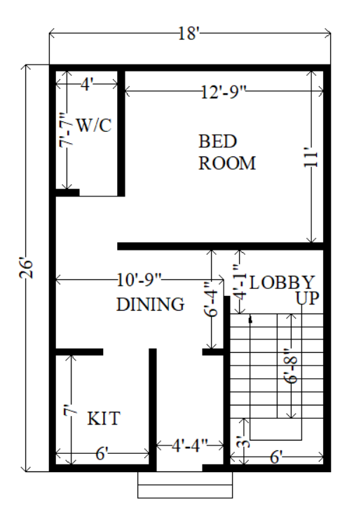 18 x 26 house plan 