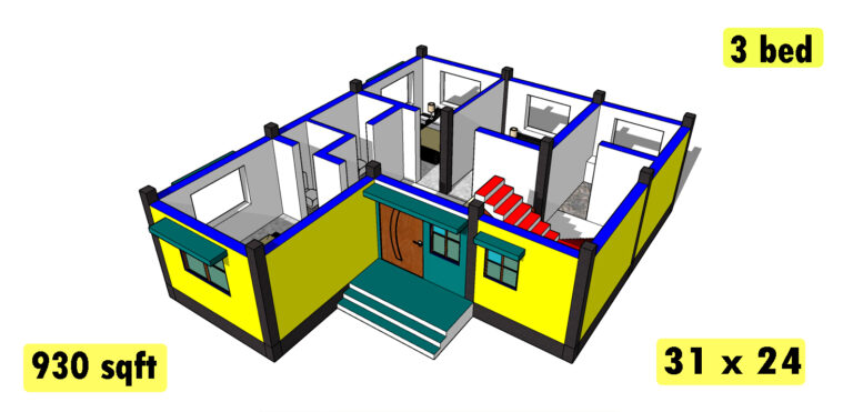 3 bhk house plan