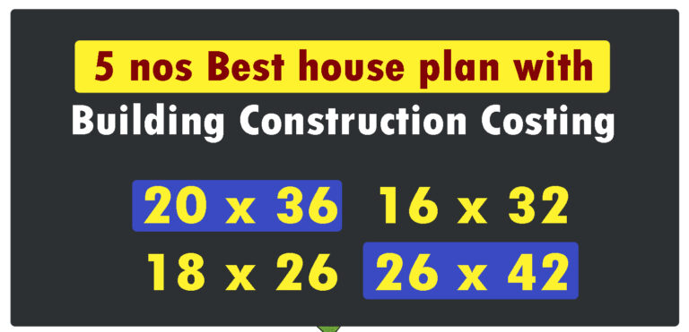 5 nos house plan with building cost