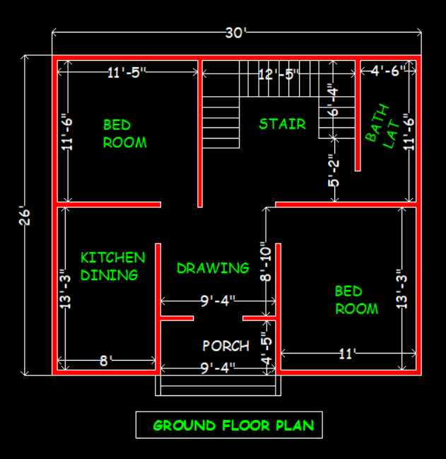 30x26 duplex floor plans