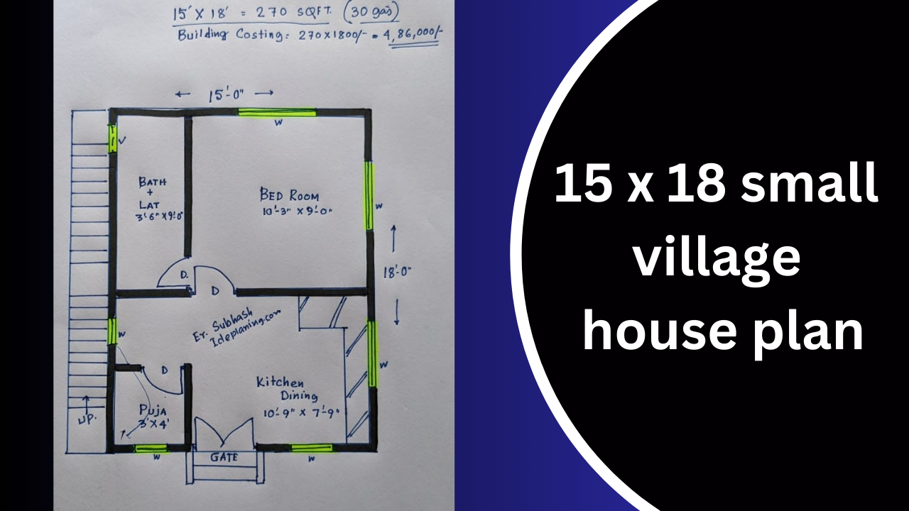 15x18 small best 30 gaj house design