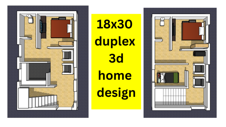 18x30 best small 3d ground floor house plan