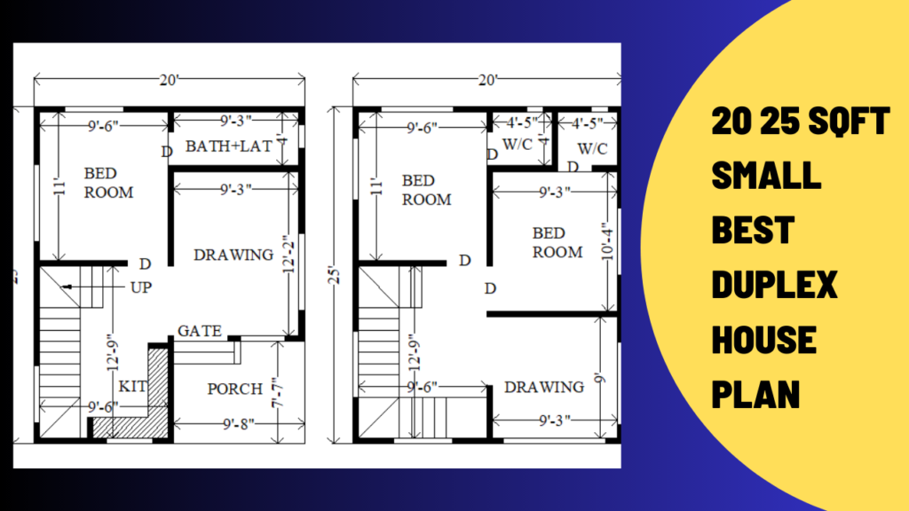 20 25 sqft small best duplex house plan