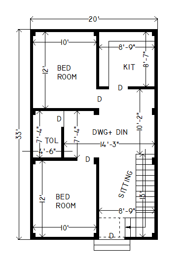 20x33 creative home designs