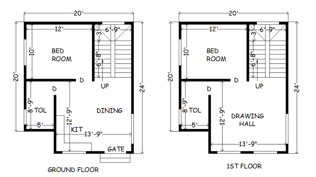 low budget simple two storey house design