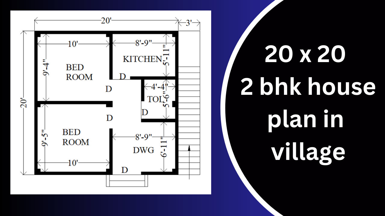 Best 2bhk village house plan costing