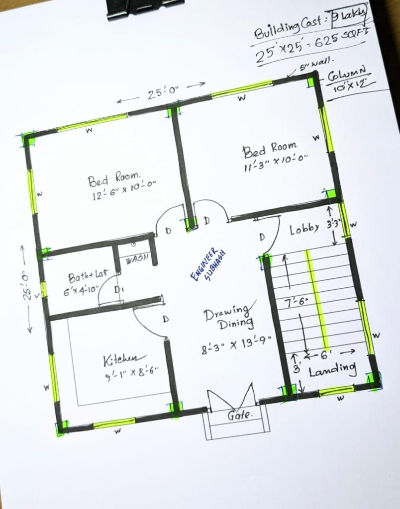 25 x 25 simple small house design