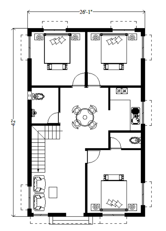 low budget modern 3 bedroom house design