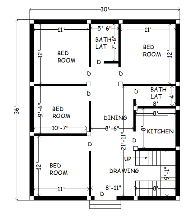 30 x 36 best house plan