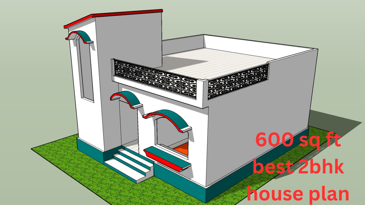 600 sq ft best 2bhk house plan
