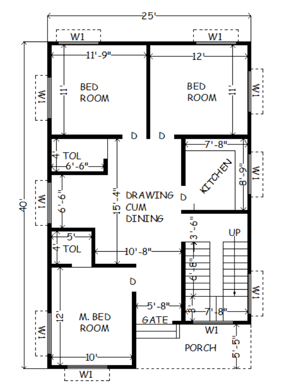 best 25x40 house plan cost in india