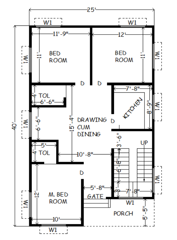 Best 25x40 House Plan Cost In India