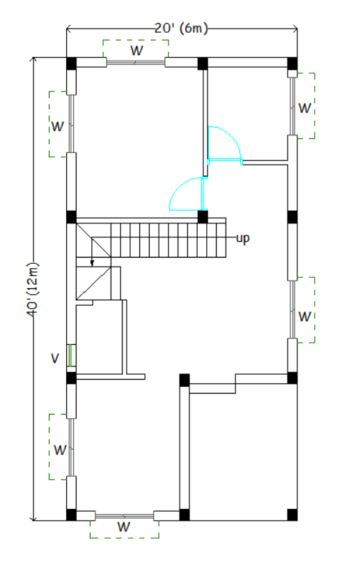 20 by 40 house plan with car parking 