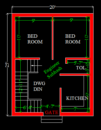 20 x 25 house plans