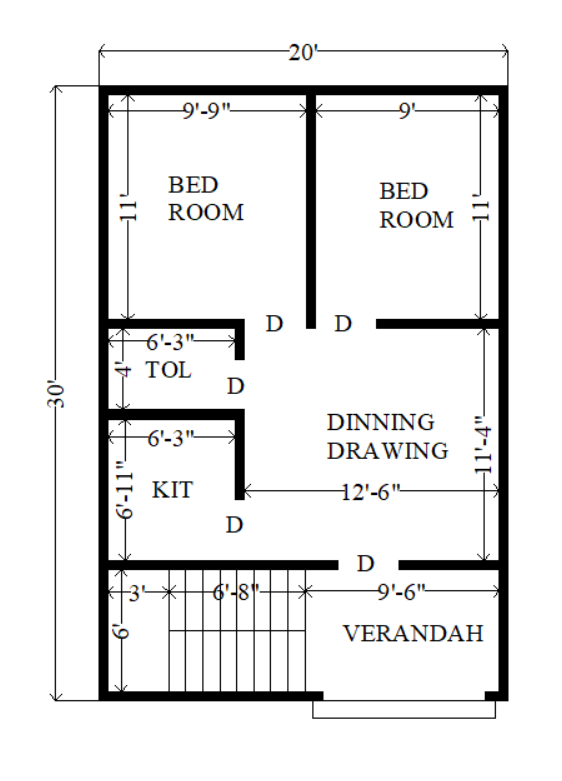 20x30 modern low cost simple village house