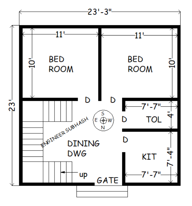 23 x 23 best low budget simple house design