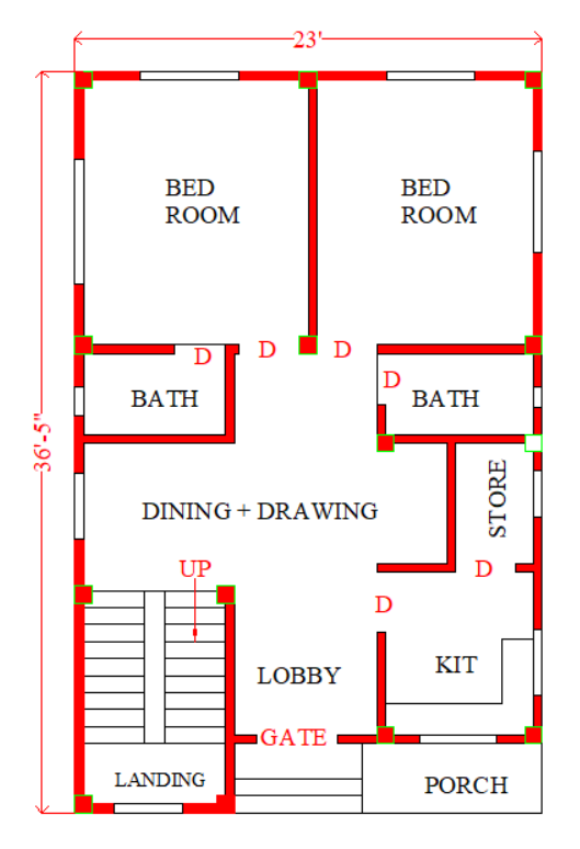 best-affordable-2-bhk-house-plan-in-village