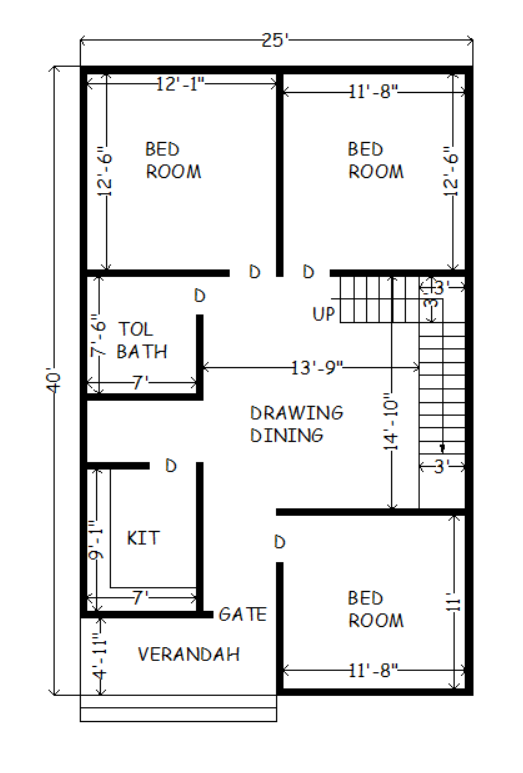 25 x 40 simple best modern house design 