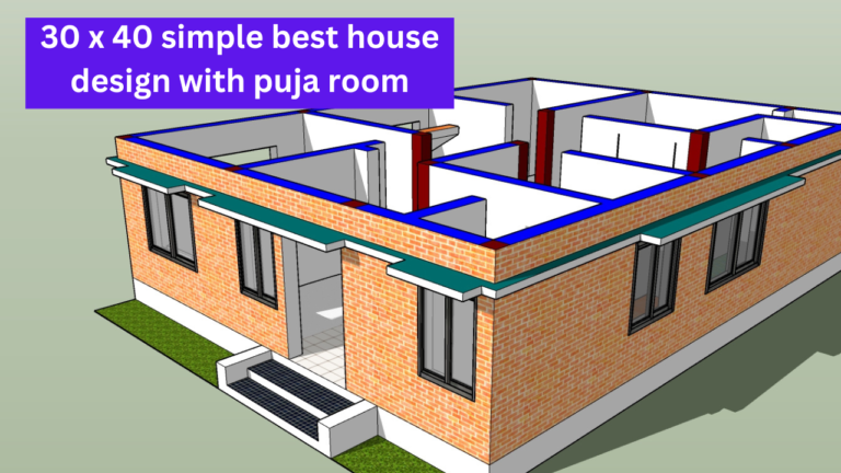 30 x 40 simple best house design with puja room