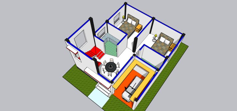 26x30 simple best house plan with parking