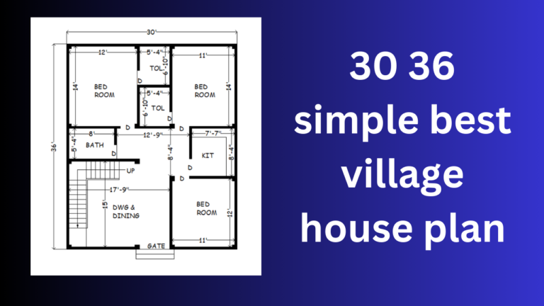 30 36 simple best village house plan