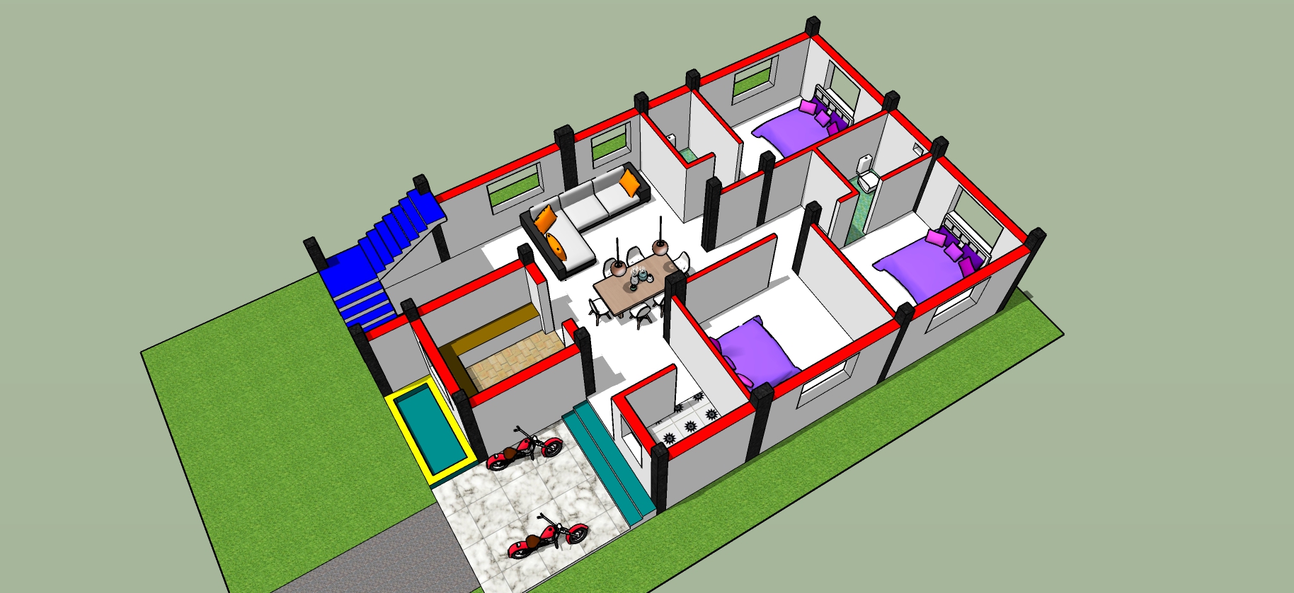 3-bedroom-house-plan-with-car-parking-ii-3-bhk-ghar-ka-design-ii-3